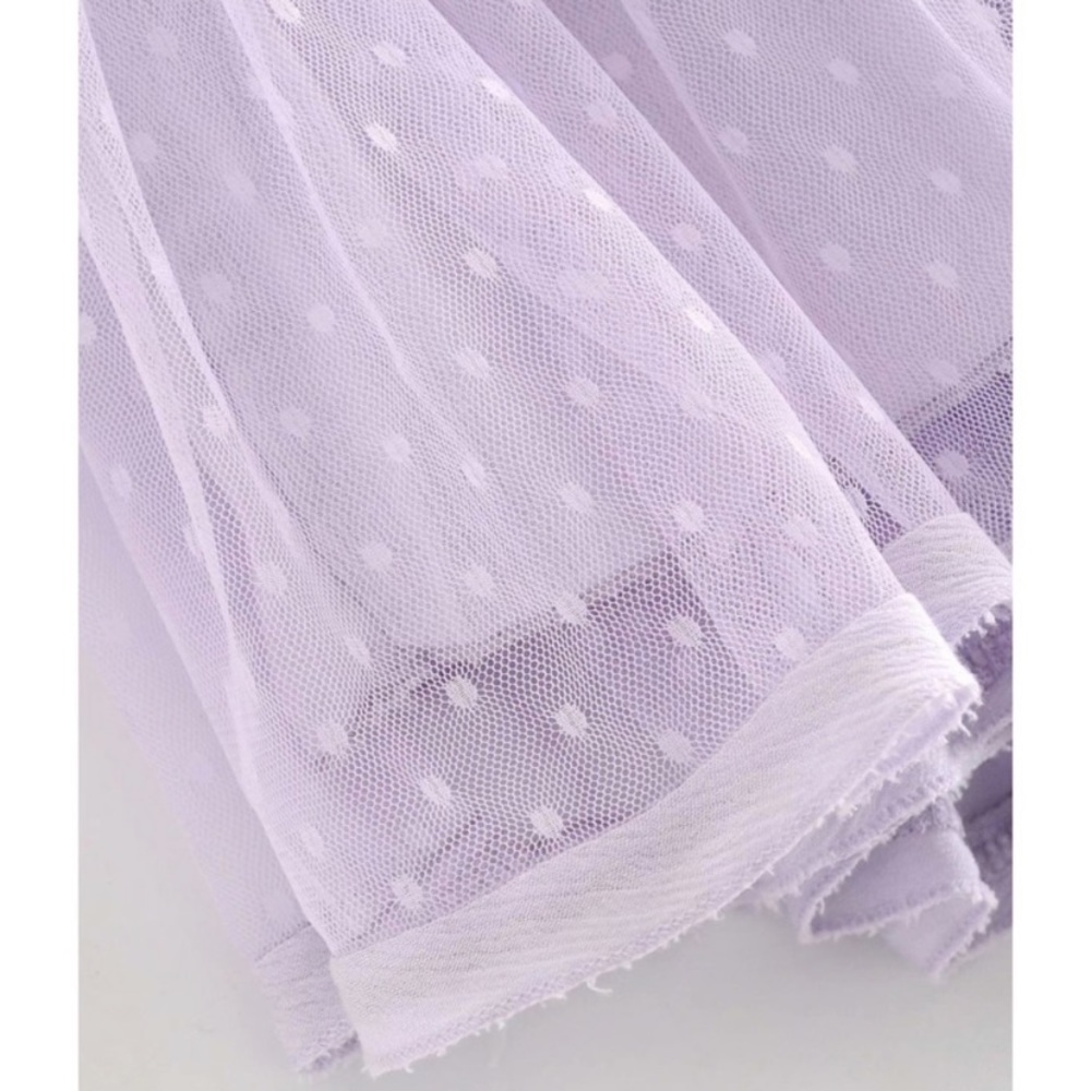 SOLD OUT Lavender Swiss Dot Mesh Halter Mini Dress - Picture 11 of 14